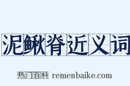 泥鳅脊近义词是什么意思的图片